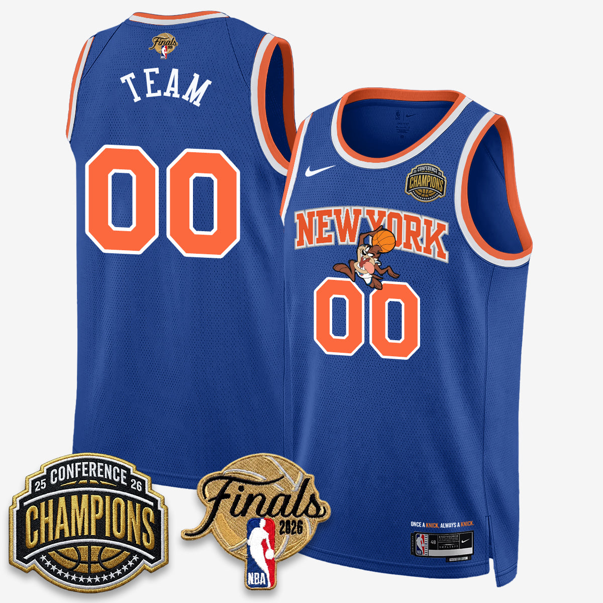 NYK 2026 NBA Eastern Conference Champions x Looney Tunes Vapor Jersey V2- Stitched-DTD