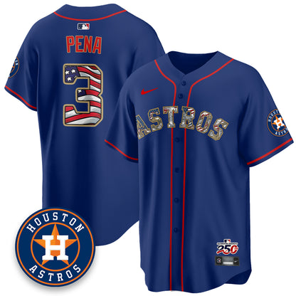 HOU 2026 Independence Day USA Vapor Limited Jersey - Stitched-DTD