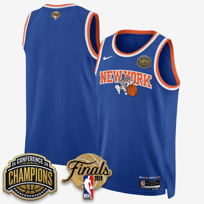 NYK 2026 NBA Eastern Conference Champions x Looney Tunes Vapor Jersey V2- Stitched-DTD