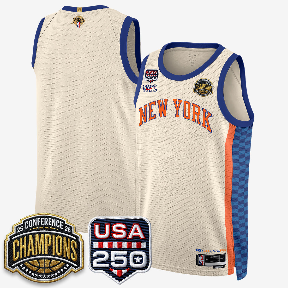 NYK 2026 NBA Eastern Conference Champions City Edition Jersey V2- Stitched-DTD