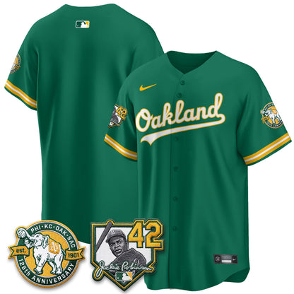 OAK 2026 Jackie Robinson Day - Celebrating 125 Years Limited Vapor Jersey - All Stitched-DTD
