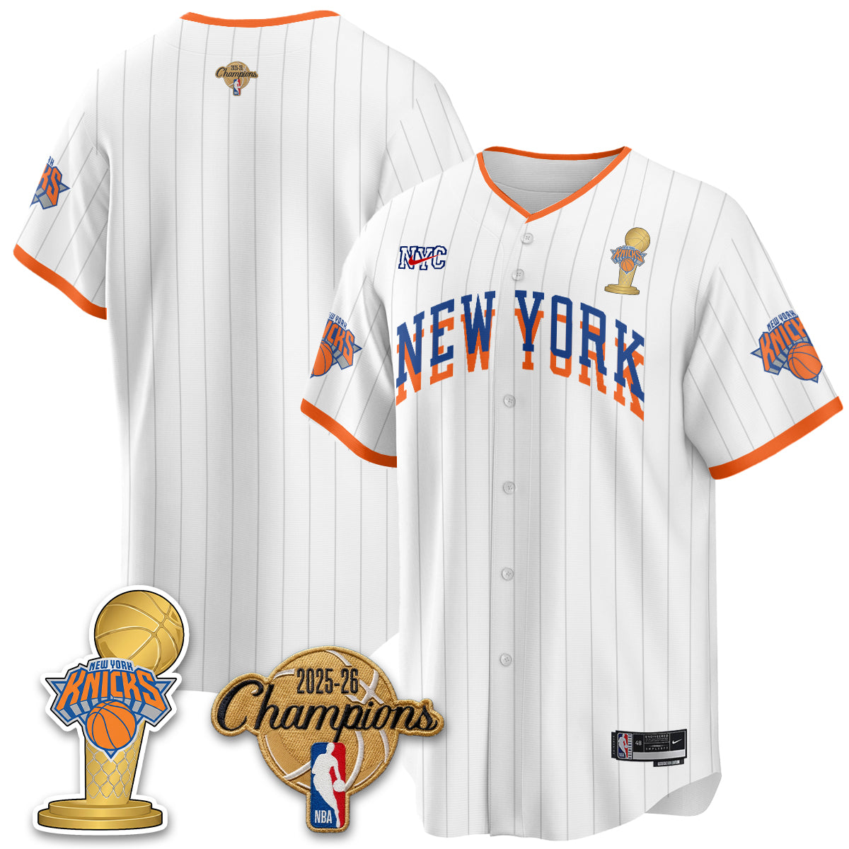 NYK 2026 NBA Champions Vapor Jersey - Stitched-DTD