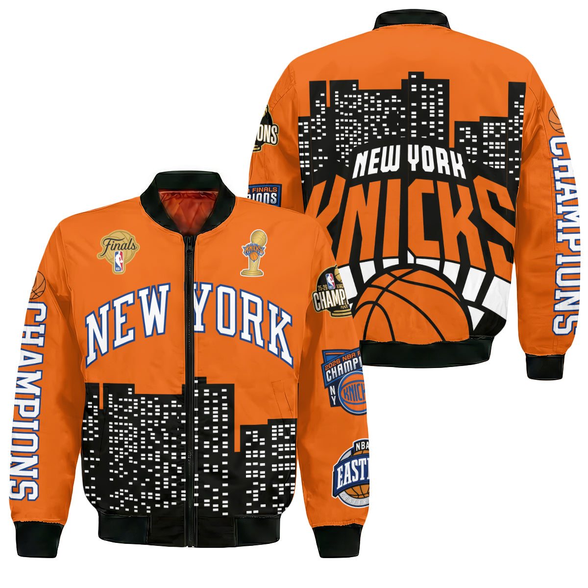 NYK 2026 NBA Finals Champions Limited Edition Bomber Jacket V2 - Printed-DTD