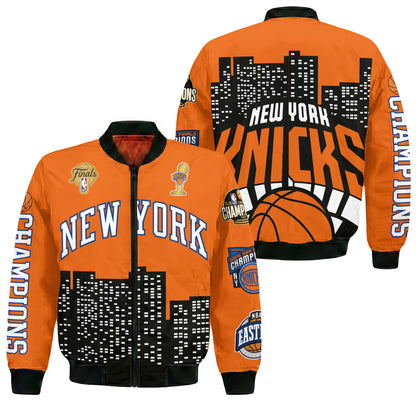 NYK 2026 NBA Finals Champions Limited Edition Bomber Jacket V2 - Printed-DTD