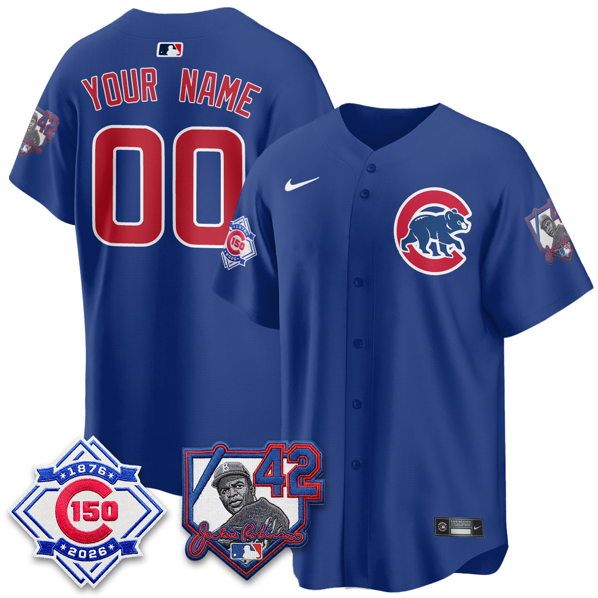 CHC 150th Anniversary & Jackie Robinson Day Patch Vapor Premier Limited Custom Jersey - All Stitched-DTD