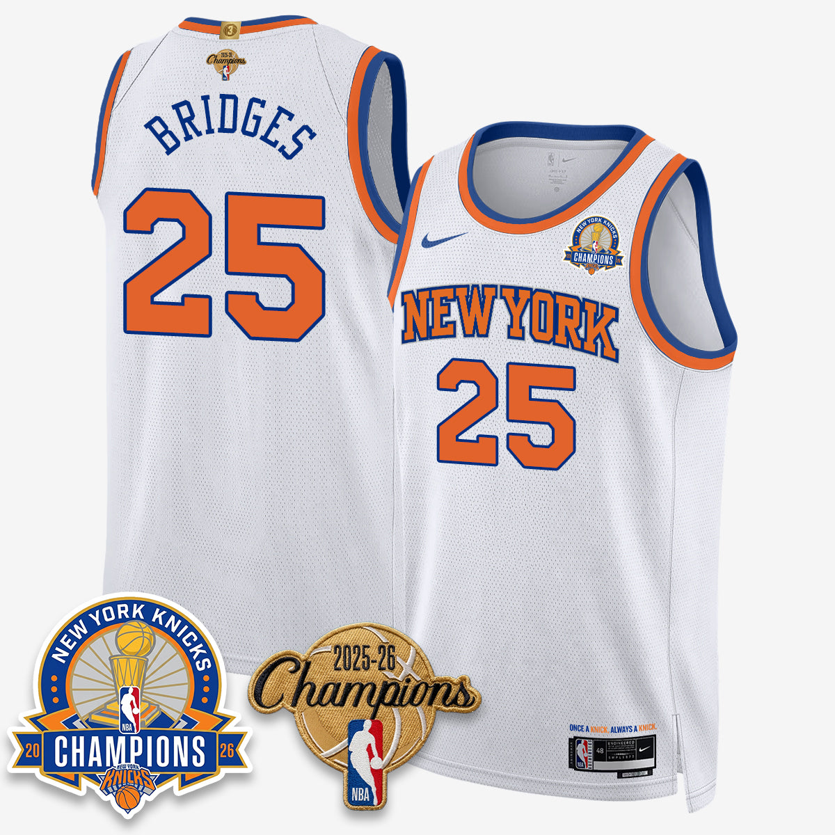 NYK 2026 Basketball Champions Special Edition Vapor Jersey V2- Stitched-DTD