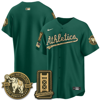 OAK Military Appreciation Game Day Jersey - Stitched-DTD
