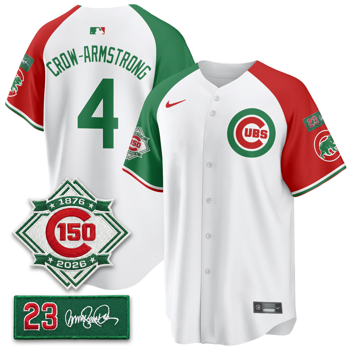 CHC Limited Mexico Jersey - 150th Anniversary + Ryne Sandberg Tribute Patch All Stitched-DTD