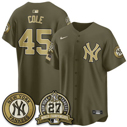 NYY New Era Olive 2026 Armed Forces Day Jersey -All Stitched-DTD