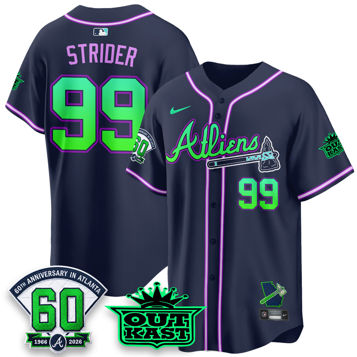 ATL x Atliens Cool Base Galaxy Version Jersey - Stitched-DTD