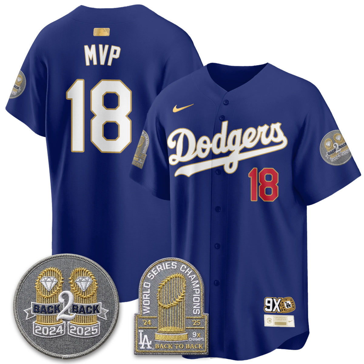 LAD Vapor Limited Jersey - Back to Back Champion - All Stitched-DTD