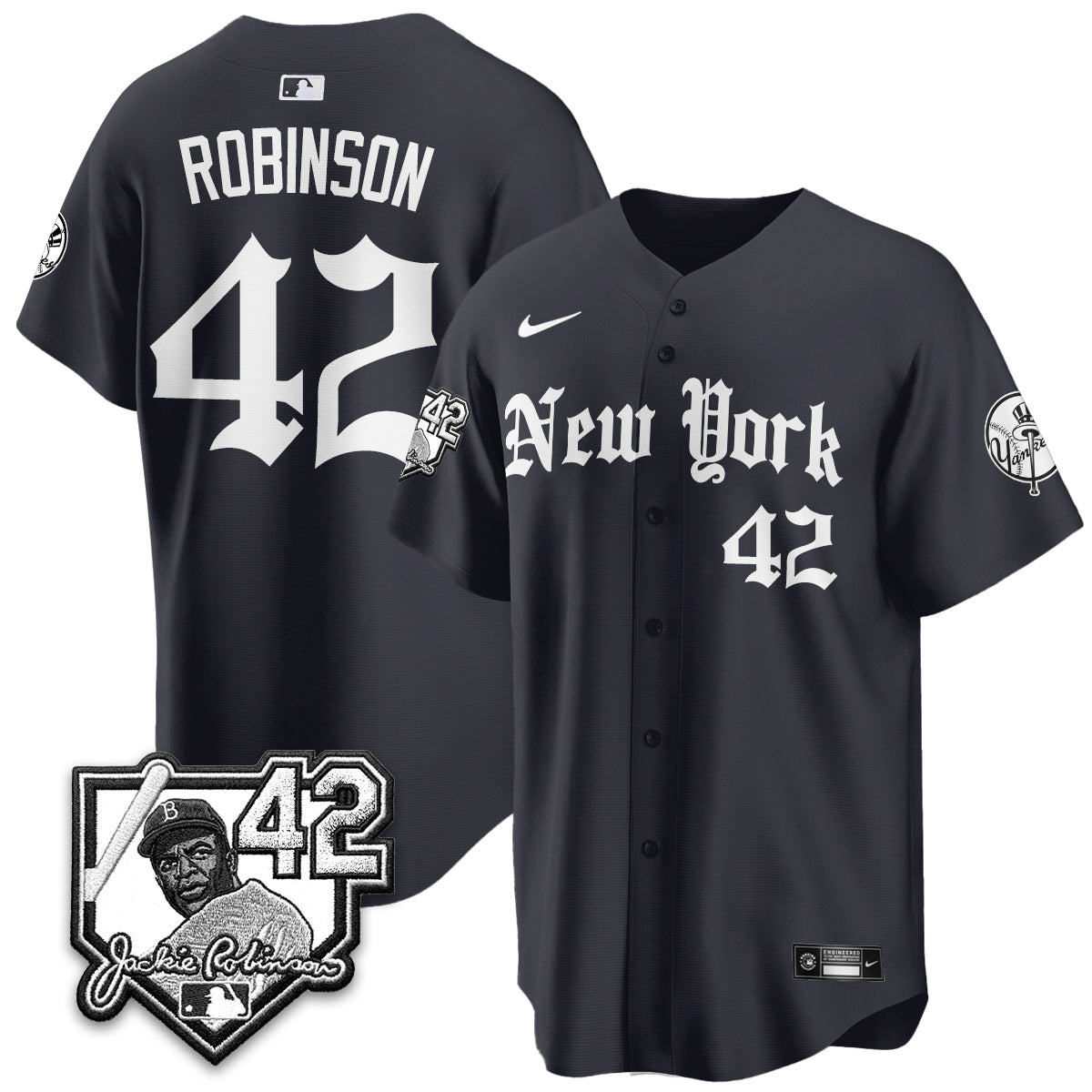 NYY 2026 Jackie Robinson Day Gothic Vapor Limited Jersey - All Stitched-DTD