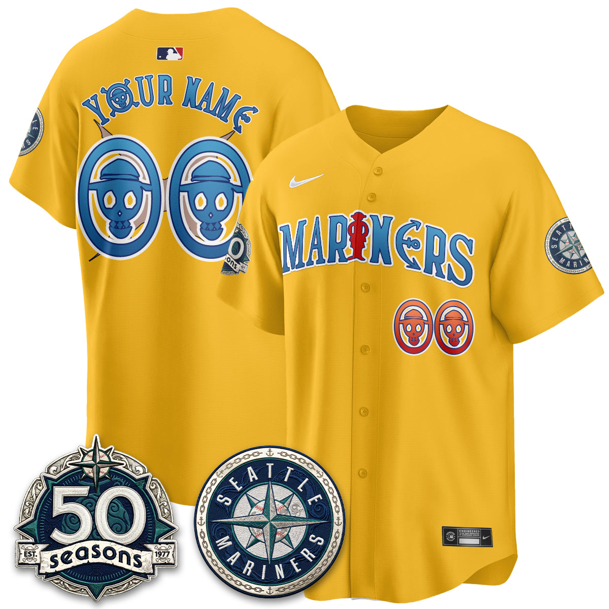 SEA x Japanese Cartoon Vapor Limited Custom Jersey - Stitched-DTD