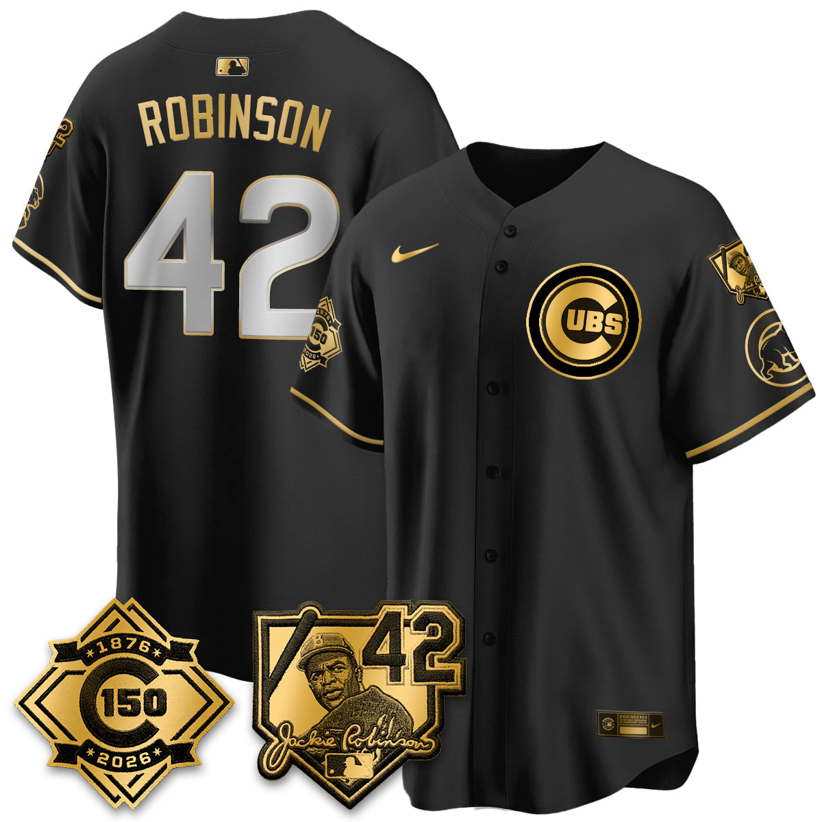 CHC 150th Anniversary & Jackie Robinson Day Patch Vapor Premier Limited Jersey - All Stitched-DTD
