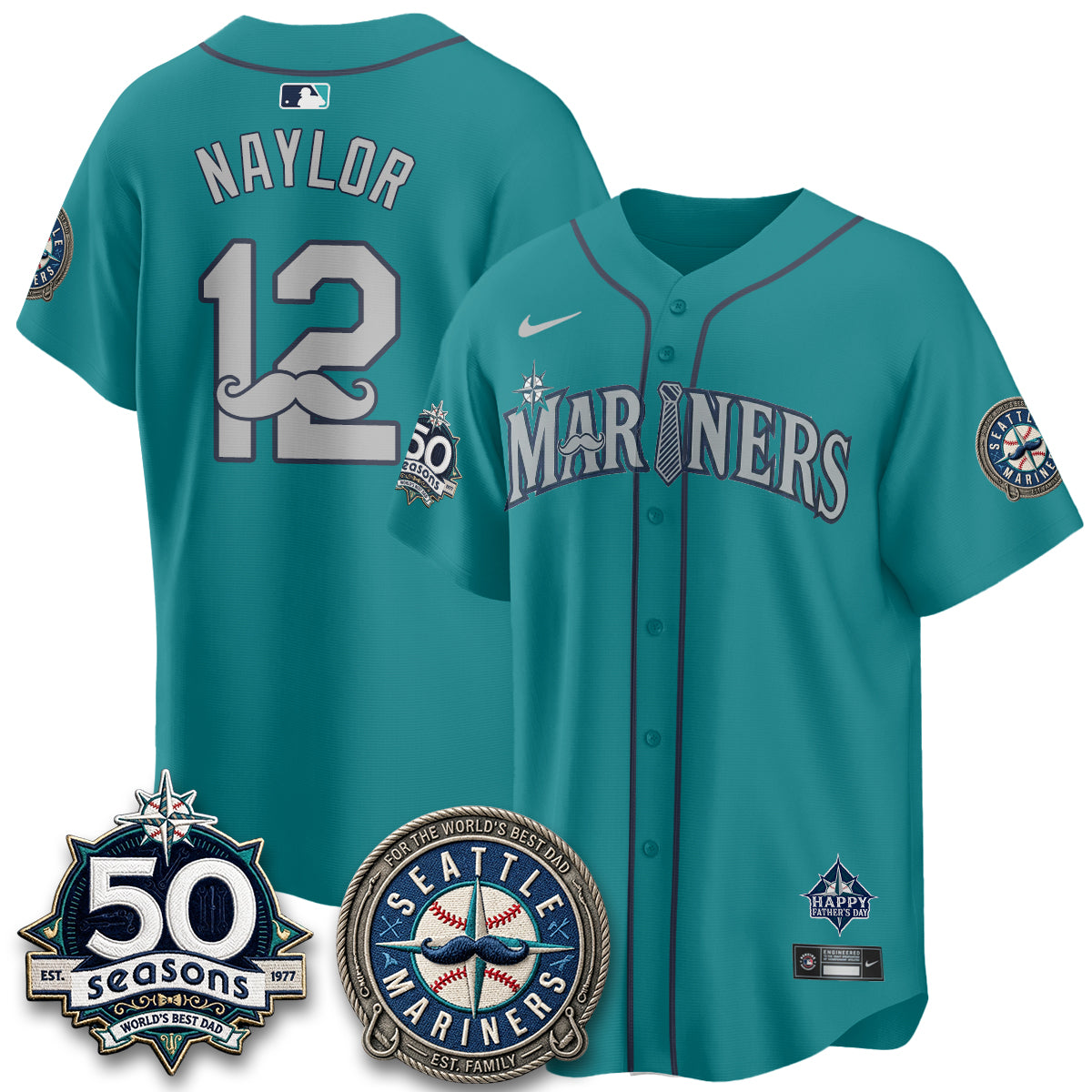 SEA Happy Father's Day Vapor Jersey - Stitched-DTD
