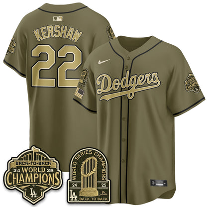 LAD New Era Olive 2026 Armed Forces Day Jersey -All Stitched-DTD