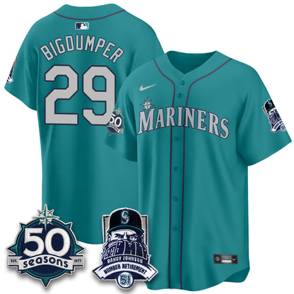 SEA Randy Johnson Vapor Limited Jersey V2- All Stitched-DTD