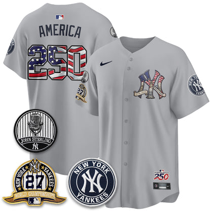 NYY Independence Day USA Vapor Limited Jersey - Stitched-DTD
