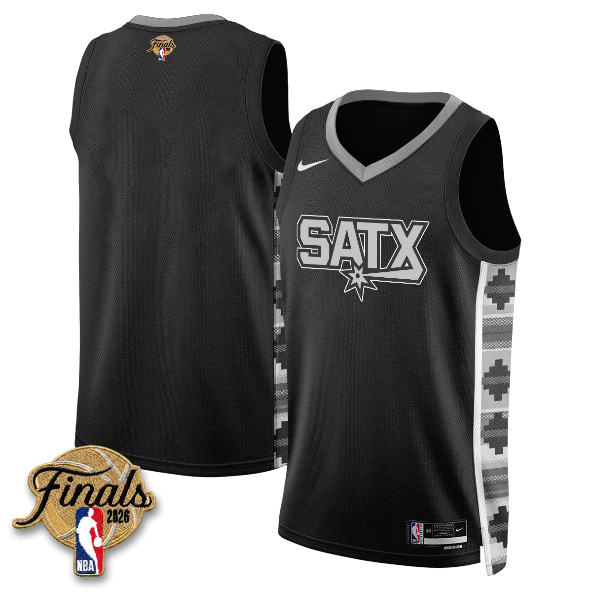 SAS 2026 NBA Western Conference Champions Vapor Jersey V2- Stitched-DTD