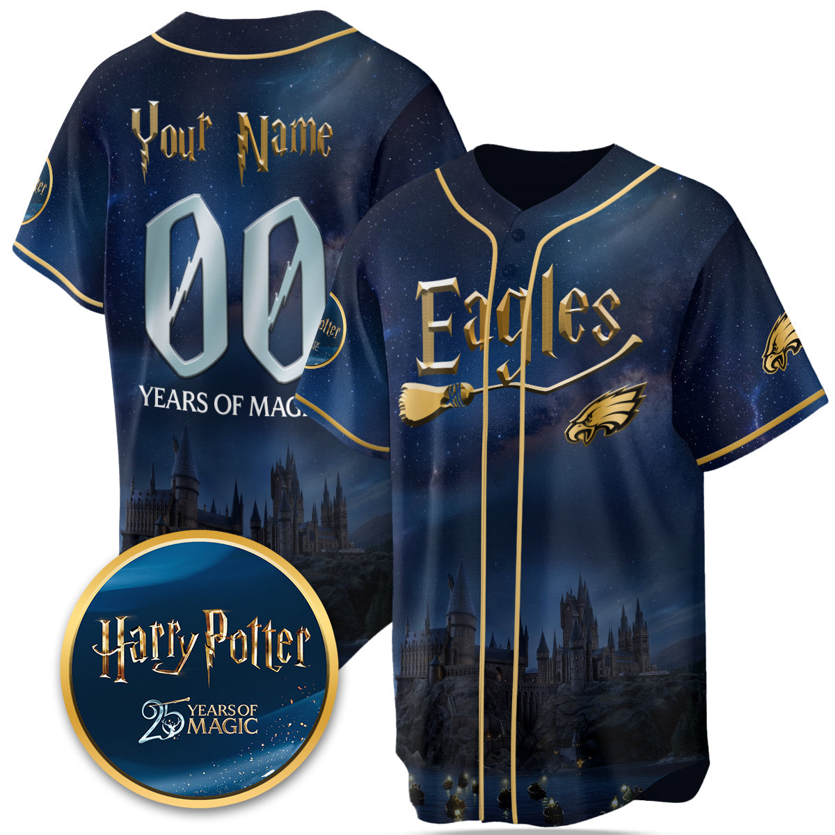 Football Team x HP 25 Years of Magic Limited Edition Custom Jersey - Printed-DTD