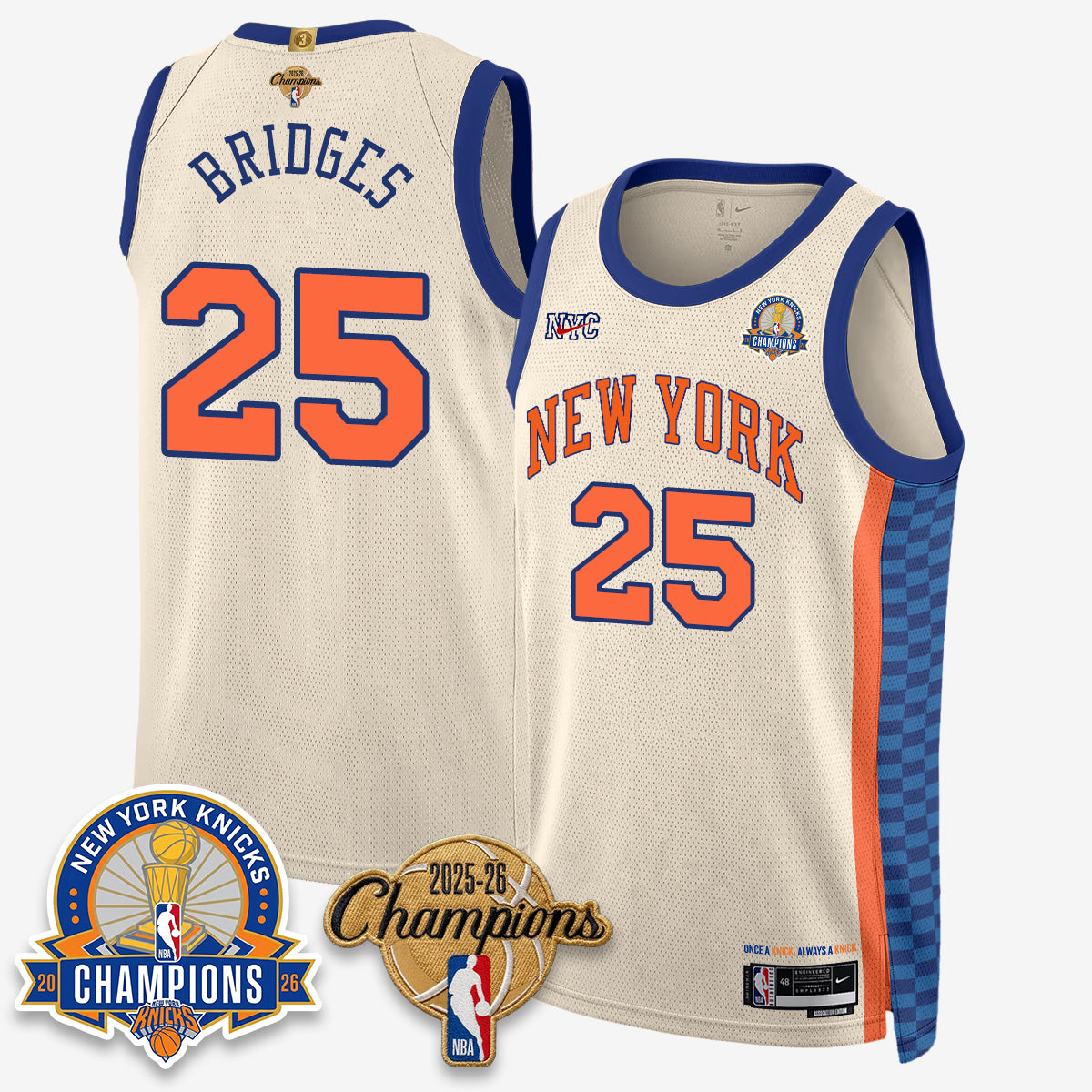 NYK 2026 Basketball Champions Special Edition Vapor Jersey V2- Stitched-DTD