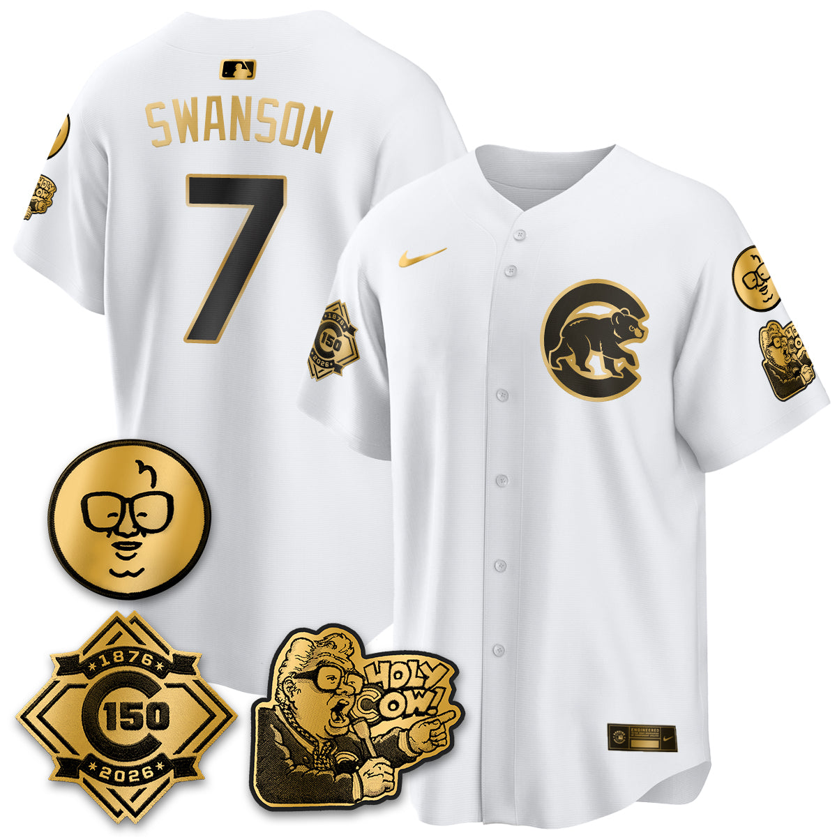 CHC 150th Anniversary Harry Caray Holy Cow Vapor Premier Limited Jersey - All Stitched V3-DTD