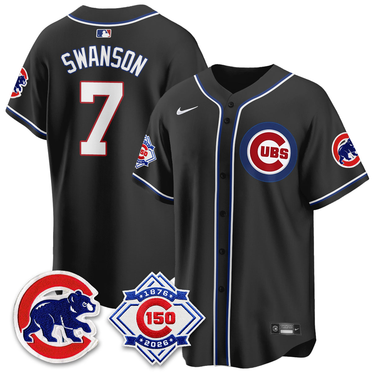 CHC 150th Anniversary Black Out Style Vapor Premier Limited Jersey - All Stitched-DTD