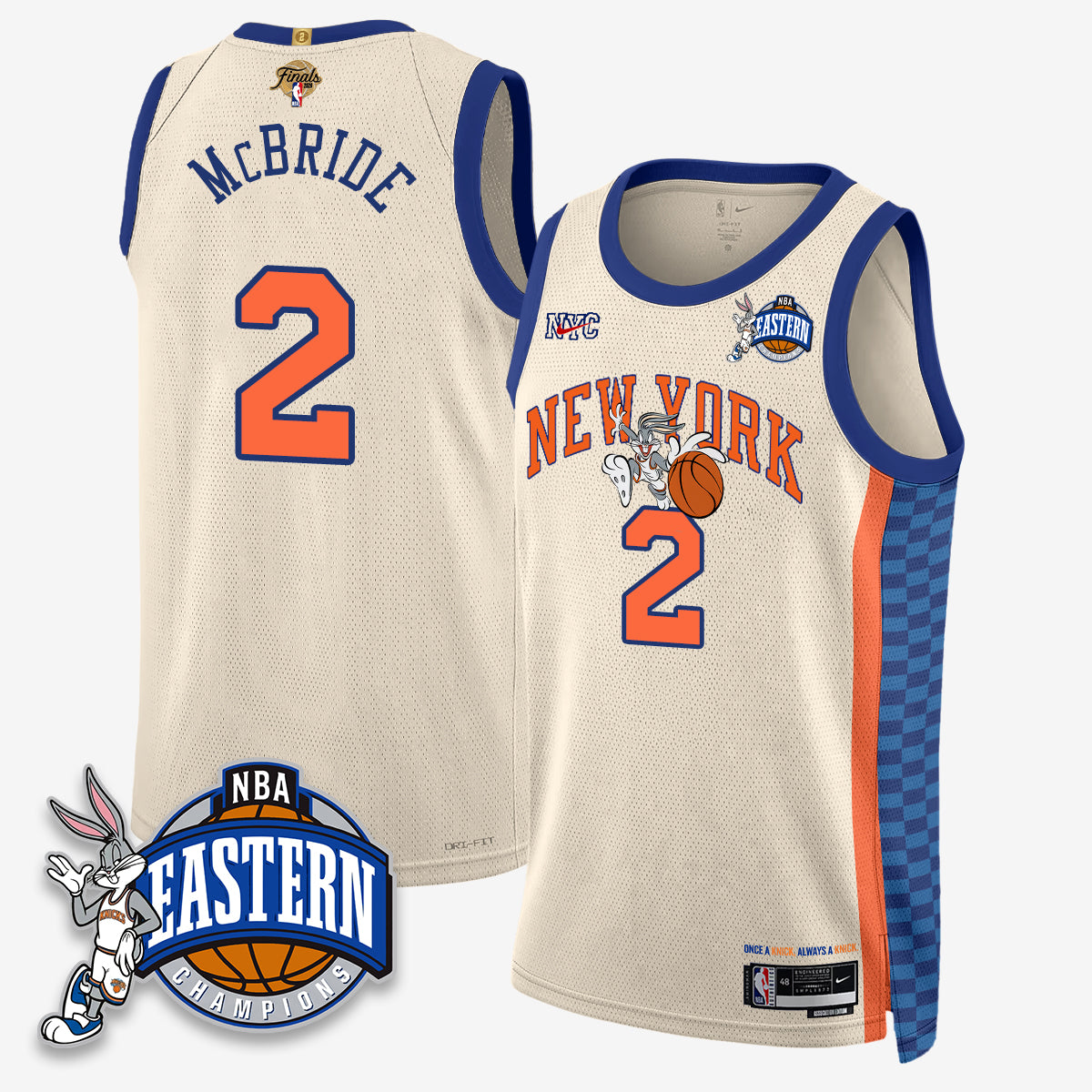 NYK 2026 NBA Finals x Bunny Vapor Jersey - Stitched-DTD