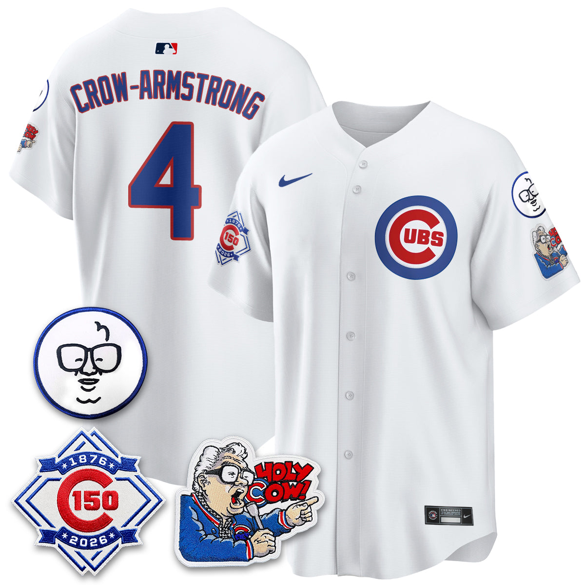 CHC 150th Anniversary Harry Caray Holy Cow Vapor Premier Limited Jersey - All Stitched V2-DTD