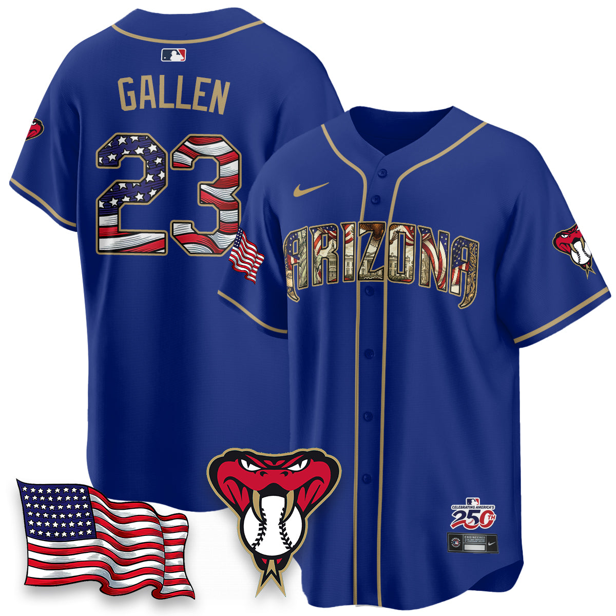 ARI 2026 Independence Day USA Vapor Limited Jersey - Stitched-DTD