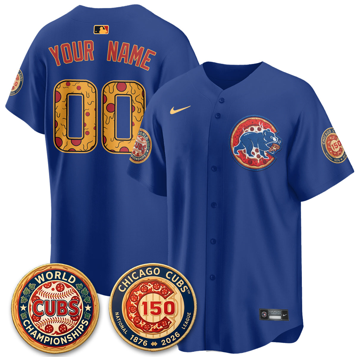 CHC Deep Dish Pizza Vapor Limited Custom Jersey - Stitched-DTD
