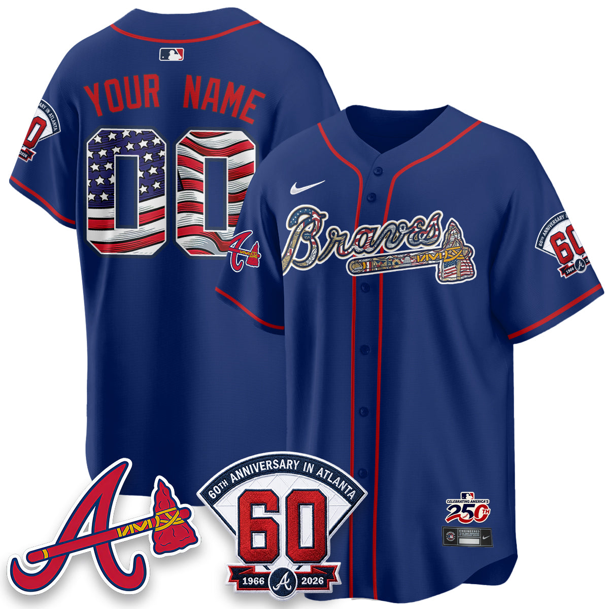ATL 2026 Independence Day USA Vapor Limited Custom Jersey - Stitched-DTD
