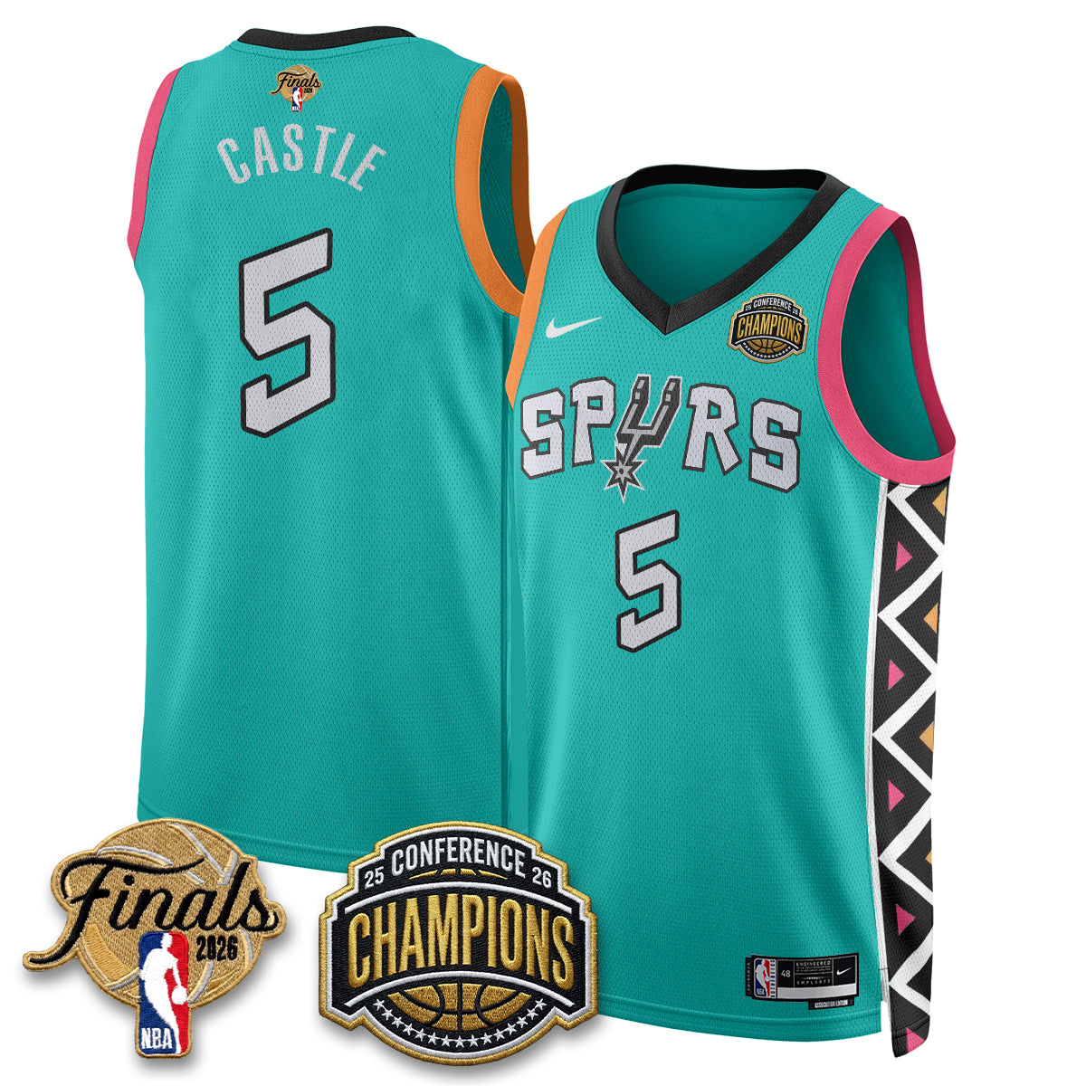 SAS 2026 NBA Western Conference Champions Vapor City Edition Jersey - Stitched-DTD