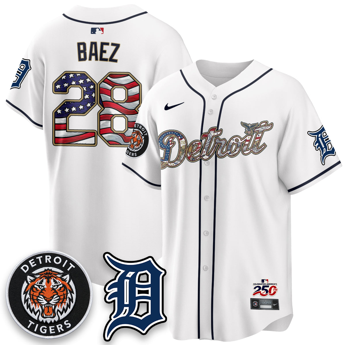 DET 2026 Independence Day USA Vapor Limited Jersey - Stitched-DTD