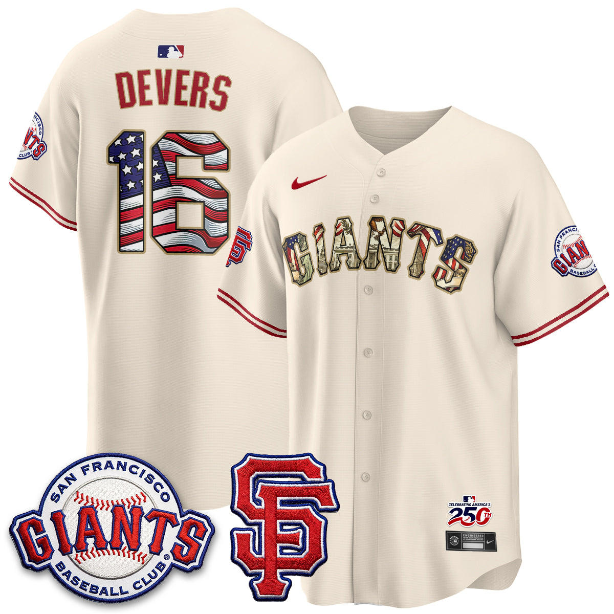 San Francisco Giants2026 Independence Day USA Jersey - All Stitched-DTD
