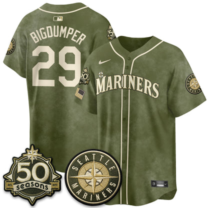 SEA New Era Olive 2026 Armed Forces Day Jersey - All Stitched-DTD