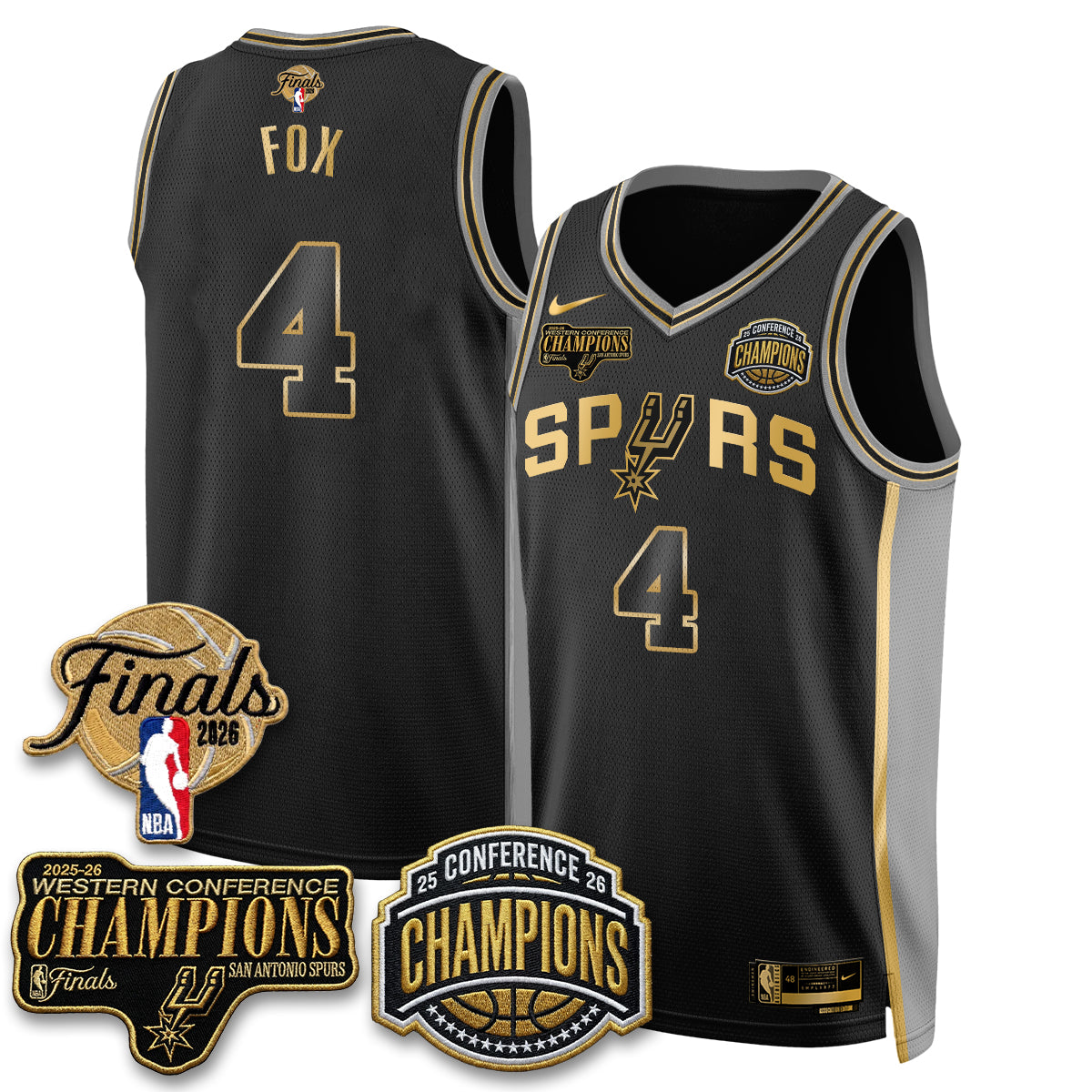SAS 2026 NBA Western Conference Champions Vapor Special Edition Jersey - Stitched-DTD