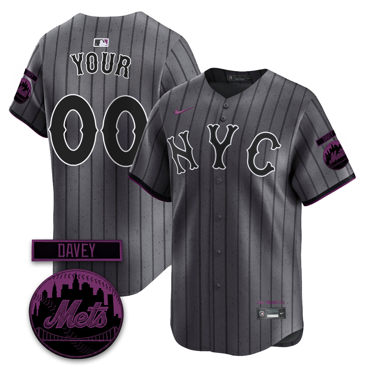 NYM 2026 Davey Johnson Memorial Vapor Custom Limited Jersey - All Stitched-DTD