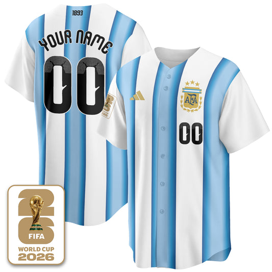 Argentina Soccer National Team x Baseball Vapor Limited Custom Jersey - Stitched-DTD