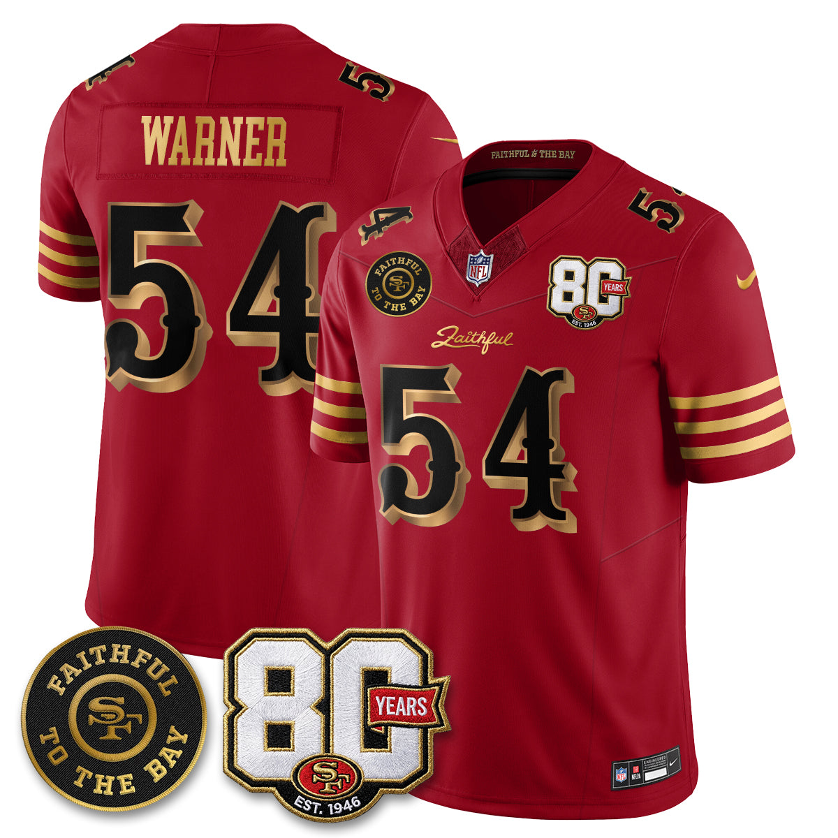 SF “Rivalries” Vapor Limited Jersey - Faithful To The Bay Patch - All Stitched-DTD