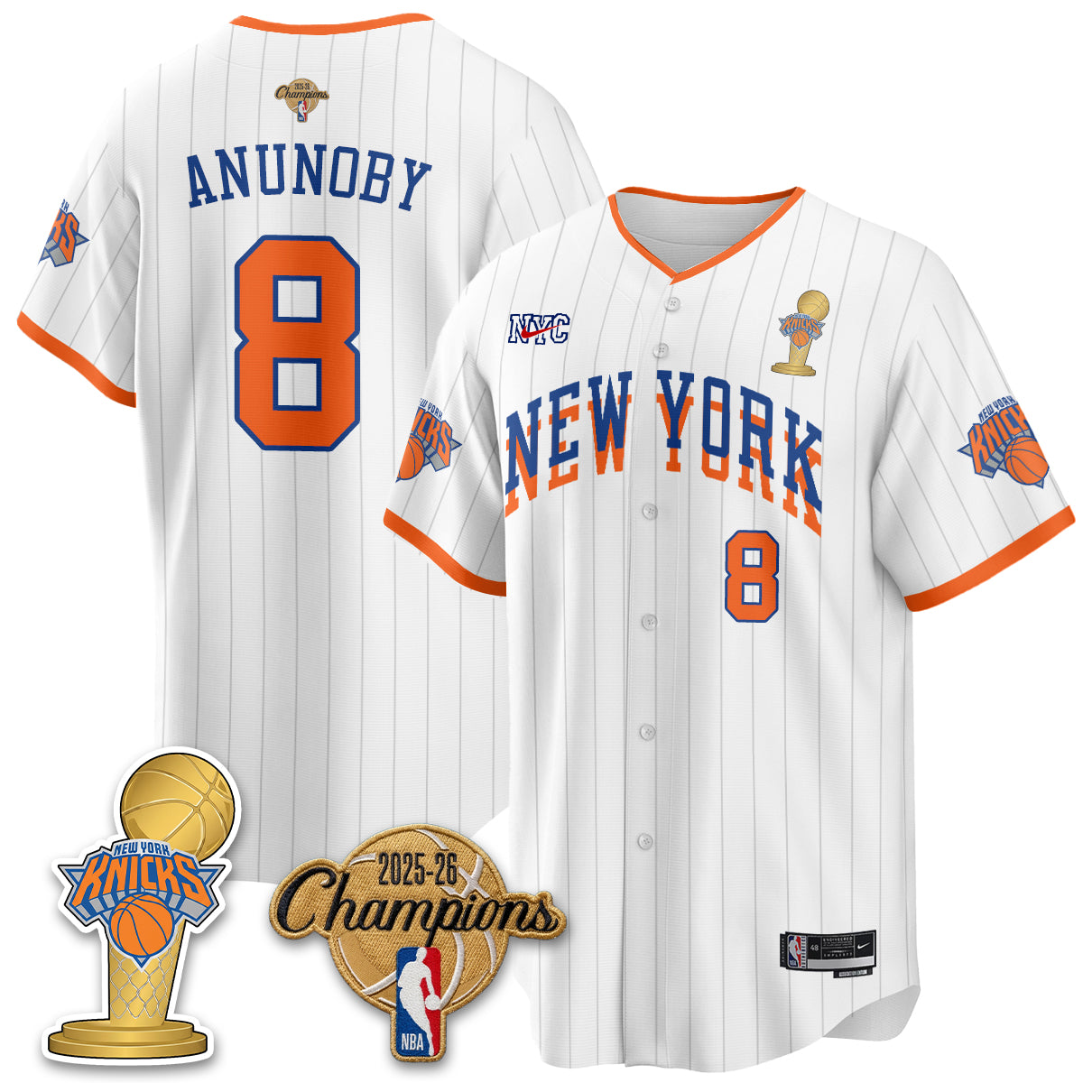 NYK 2026 NBA Champions Vapor Jersey - Stitched-DTD