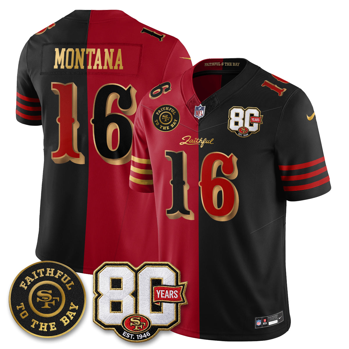 SF “Rivalries” Vapor Limited Jersey - Faithful To The Bay Patch - All Stitched-DTD