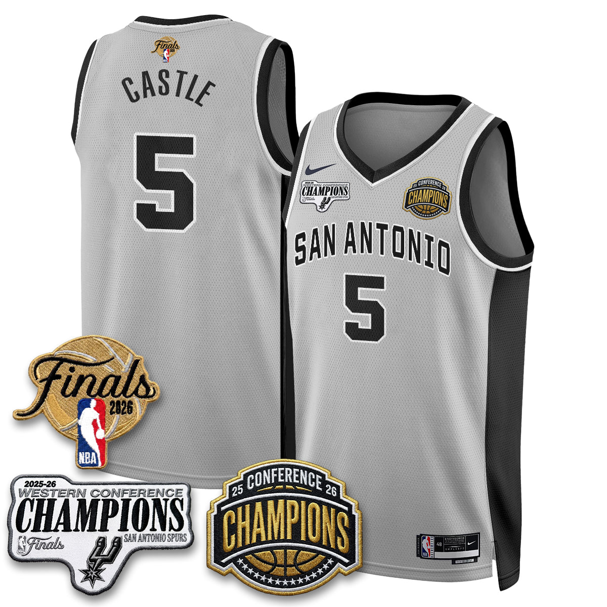 SAS 2026 NBA Western Conference Champions Vapor Jersey - Stitched-DTD
