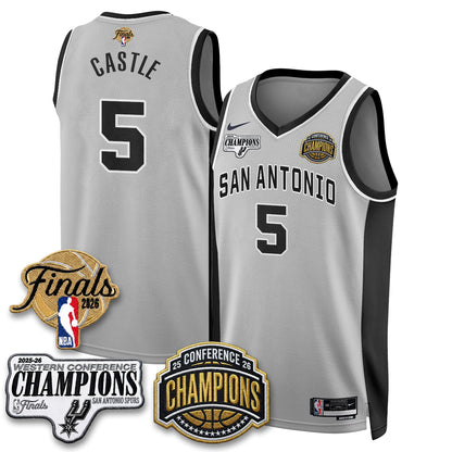 SAS 2026 NBA Western Conference Champions Vapor Jersey - Stitched-DTD