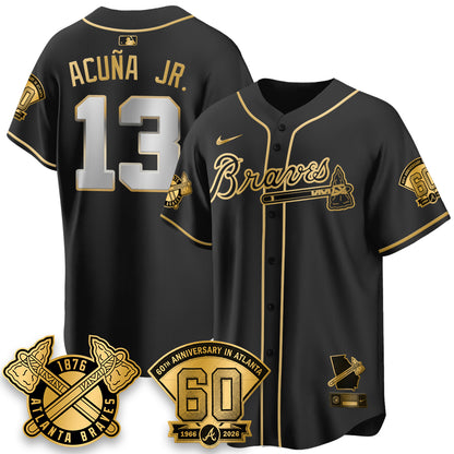 ATL 60th Anniversary Special Edition Vapor Limited Jersey - All Stitched-DTD