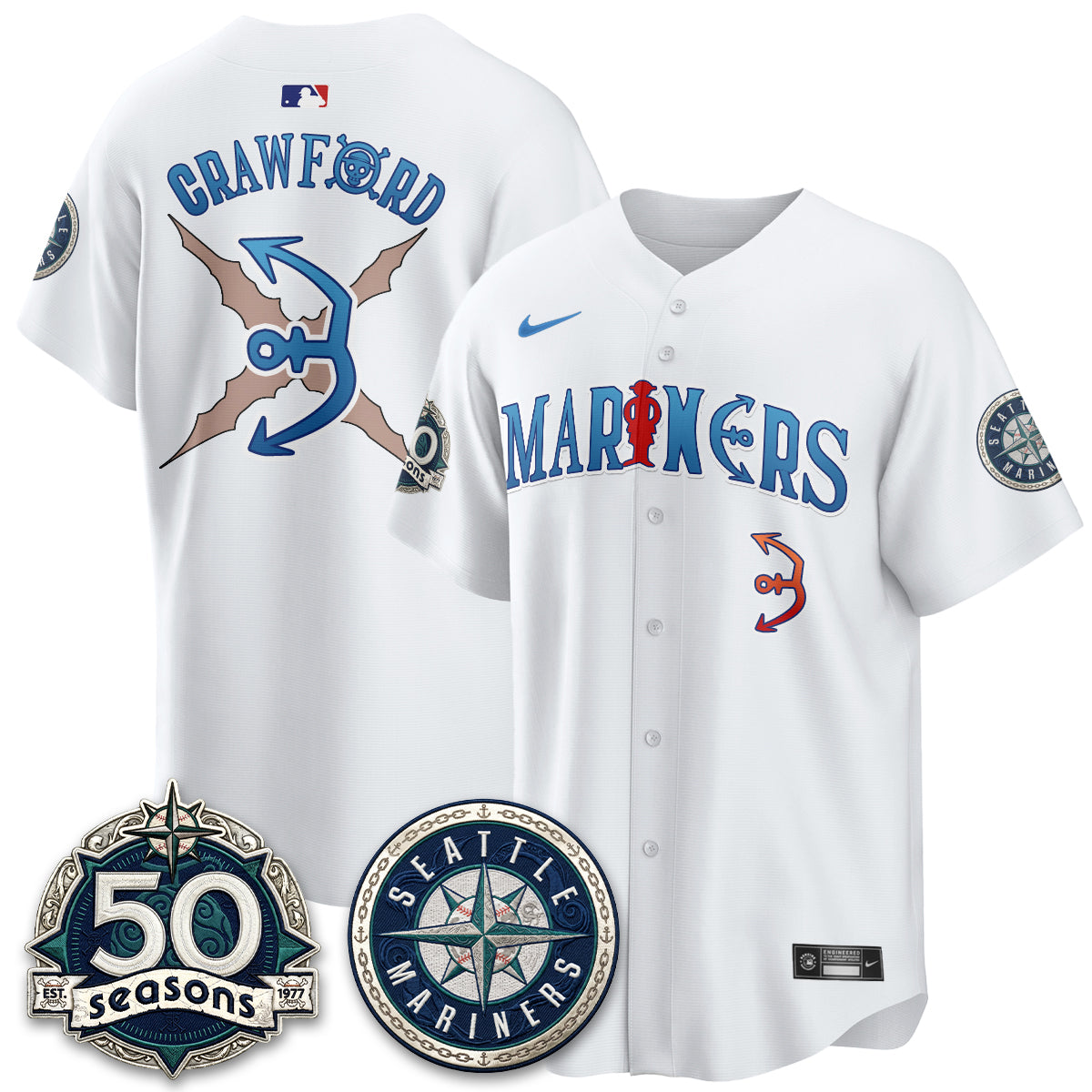 SEA x Japanese Cartoon Vapor Limited Jersey - Stitched-DTD