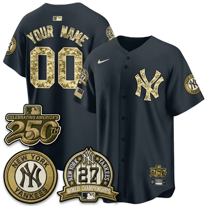 NYY Salute to Service 2026 Vapor Limited Custom Jersey - Stitched-DTD
