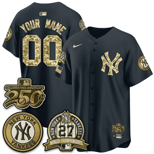 NYY Salute to Service 2026 Vapor Limited Custom Jersey - Stitched-DTD