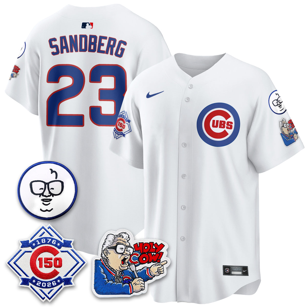 CHC 150th Anniversary Harry Caray Holy Cow Vapor Premier Limited Jersey - All Stitched V2-DTD