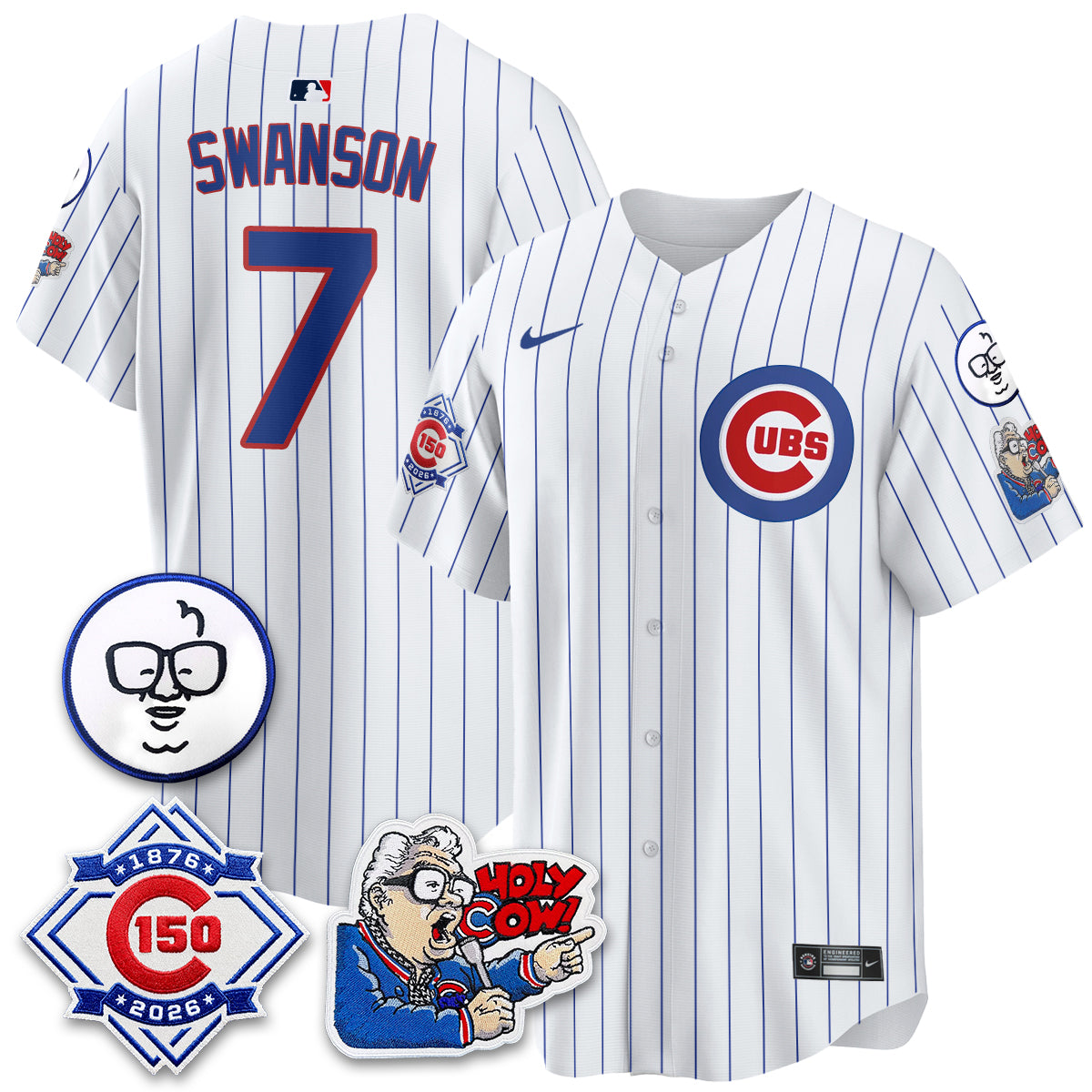 CHC 150th Anniversary Harry Caray Holy Cow Vapor Premier Limited Jersey - All Stitched V2-DTD